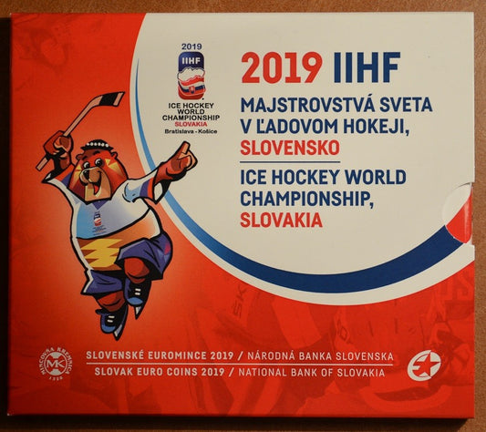 Súbor 8 Slovenských mincí 2019 Majstrovstvá sveta v hokeji  (BU)