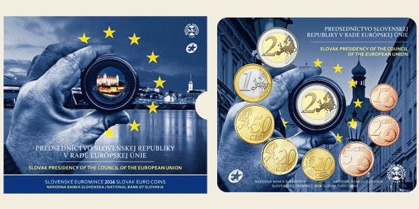 Súbor 9 Slovenských mincí 2016 Prvé predsedníctvo SR v Rade EÚ (BU)