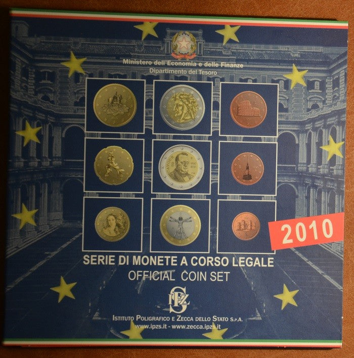 Taliansko 2010 s pamätnou 2 Euro mincou (BU)