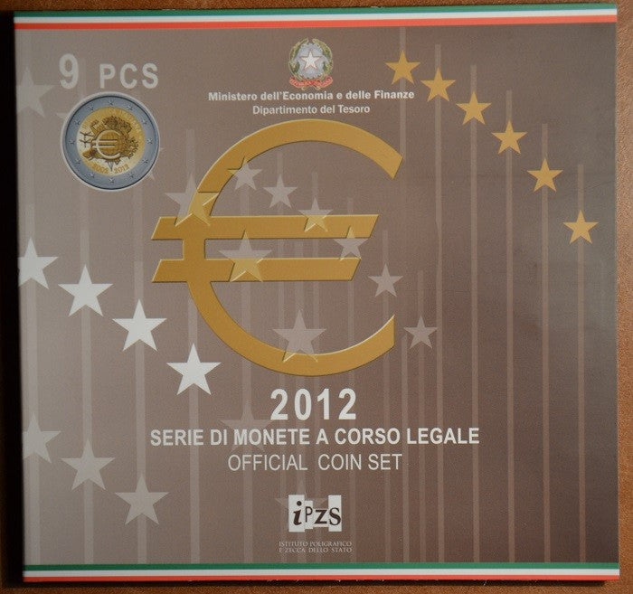 Taliansko 2012 oficiálna sada s pamätnou 2 Euro mincou (BU)