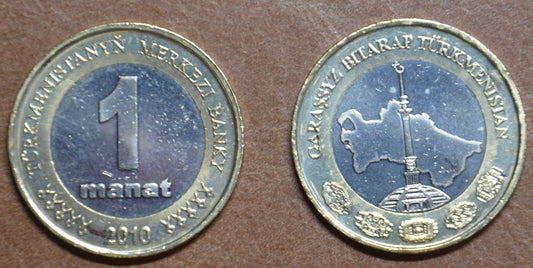 Turkménsko 1 manat 2010 (UNC)