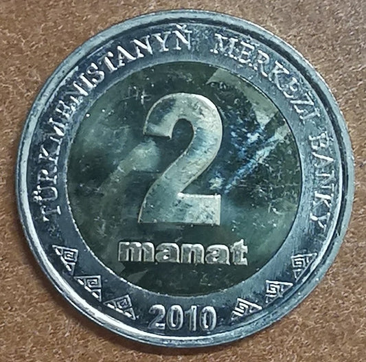 Turkménsko 2 manat 2010 (UNC)