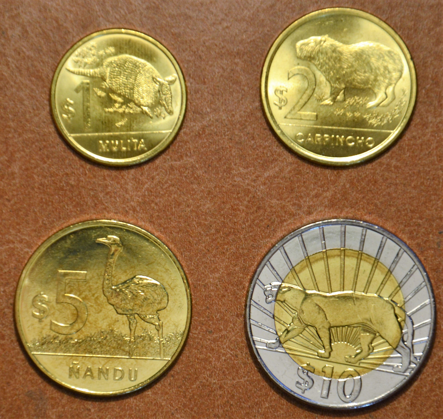 Uruguaj 4 mince 2012-2014 (UNC)