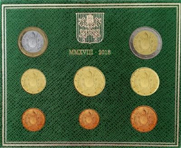 Vatikán 2018 sada 8 euromincí (BU)