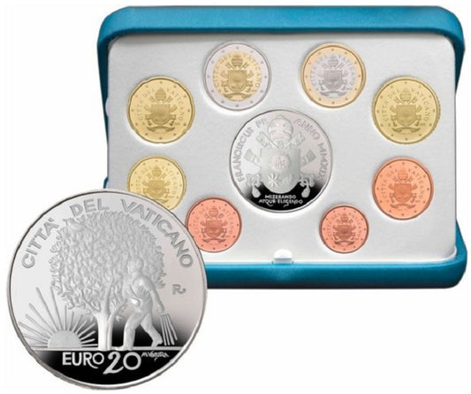 Vatikán 2019 sada 8 mincí + 20 Euro Ag minca (Proof)