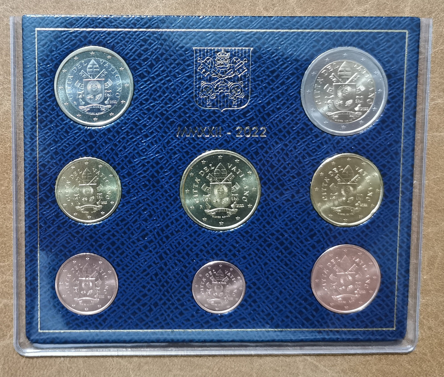 Vatikán 2022 sada 8 euromincí (BU)