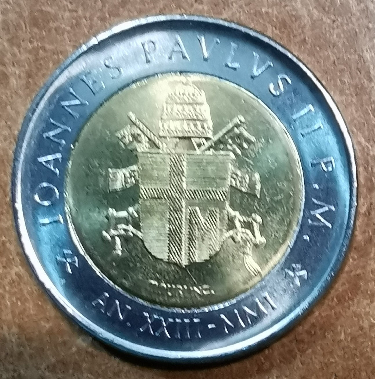 Vatikán 500 Lira 2001 Ján Pavol II. (UNC)