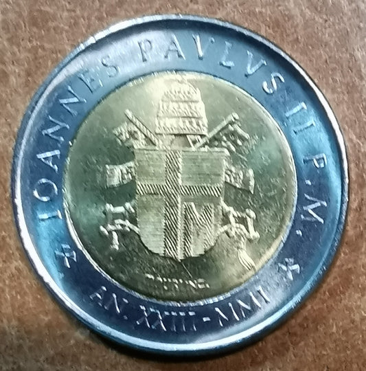 Vatikán 500 Lira 2001 Ján Pavol II. (UNC)