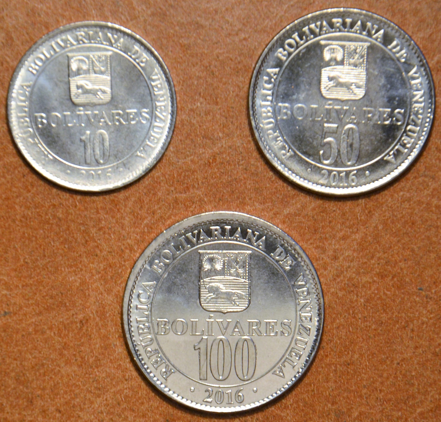 Venezuela 3 mince 2016 (UNC)