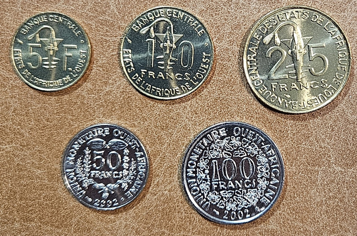 Západoafrický CFA frank 5 mincí 2002 (UNC)