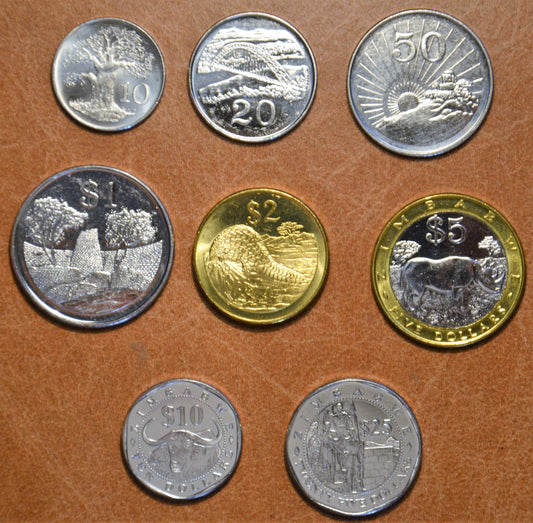 Zimbabwe 8 mincí 2001-2003 (UNC)